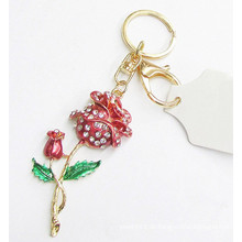 China Großhandel 3d Blume keychain Metall Schlüsselkette für Liebhaber Geschenk 2015